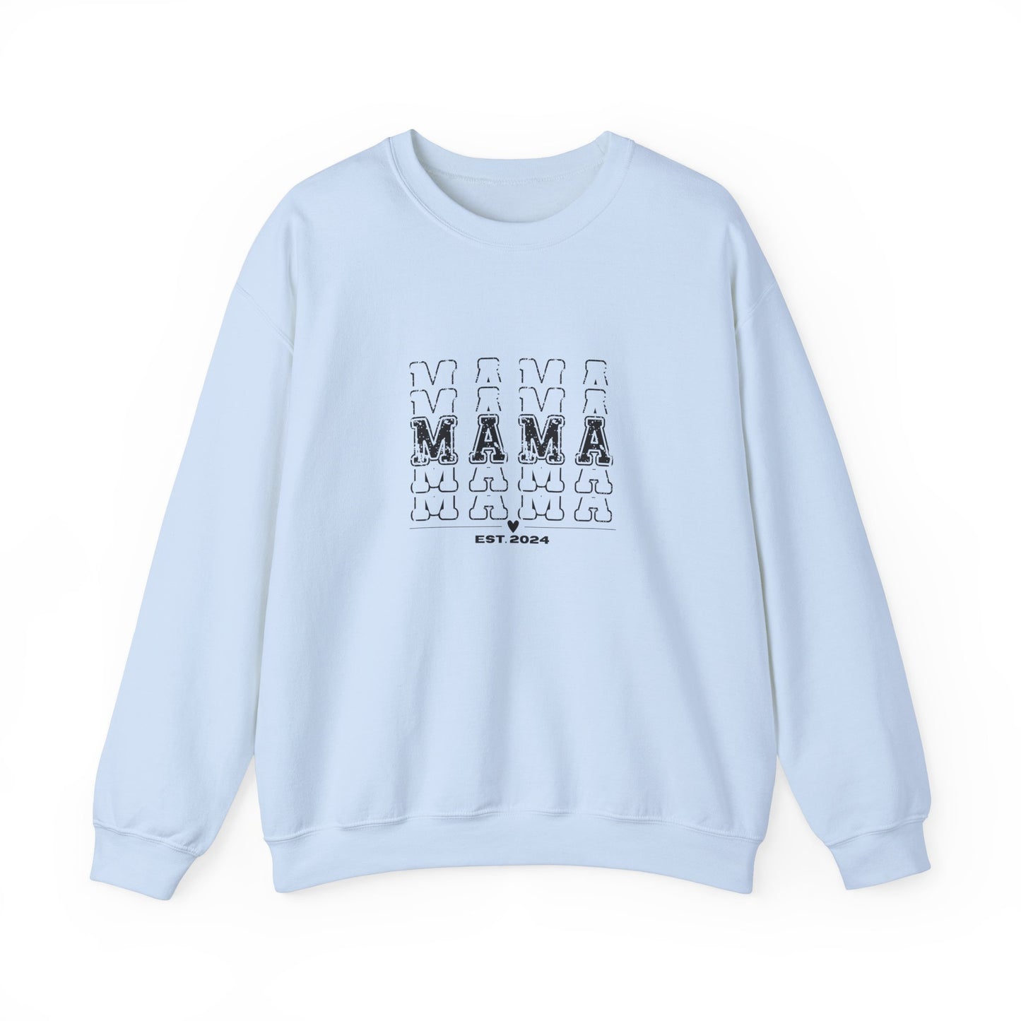 Crewneck Sweatshirt, Mama Vibes 2024 Sweatshirt, Mama Est 2024, Supporting Mamas, Mom Life, Mother's Day Gift, New Mom Gift